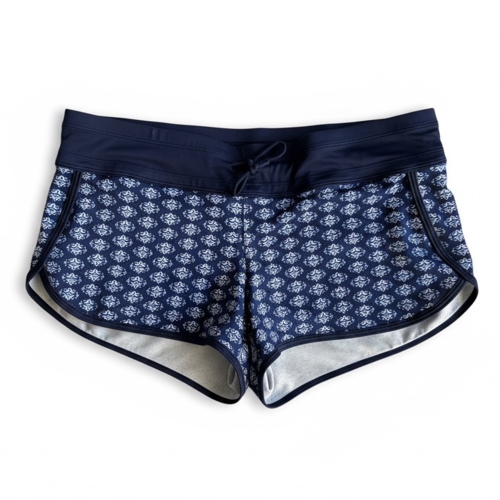 Athleta Swim Shorts Navy Blue Lined Athletic Beach Vacation Bottoms Medium